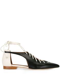 Malone Souliers балетки на шнуровке