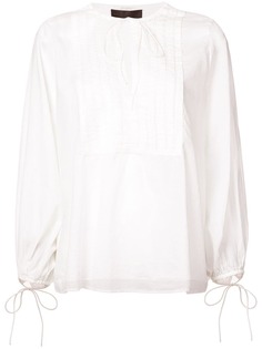 Nili Lotan блузка с отделкой на груди