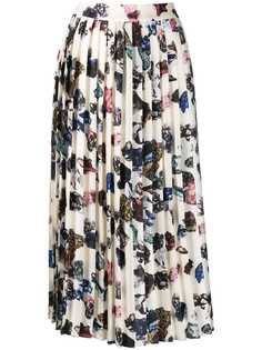 Victoria Victoria Beckham плиссированная юбка с кристаллами