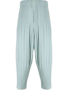 Homme Plissé Issey Miyake брюки со складками и низким шаговым швом