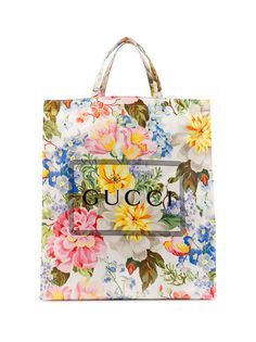 Gucci сумка-тоут с логотипом и принтом