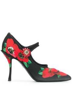 Dolce & Gabbana туфли Мэри Джейн с цветочным принтом