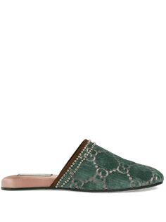 Gucci слиперы с узором с монограммами