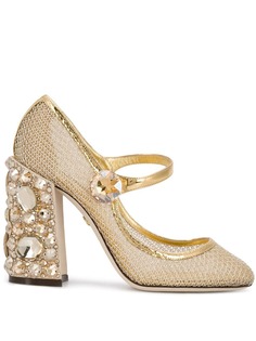 Dolce & Gabbana туфли Мэри Джейн с кристаллами