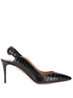 Aquazzura туфли с ремешком на пятке с тиснением под кожу крокодила