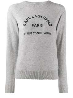 Karl Lagerfeld джемпер Address с логотипом
