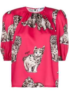 MSGM блузка с принтом Pussycat