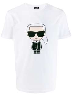 Karl Lagerfeld футболка с вышивкой Ikonik