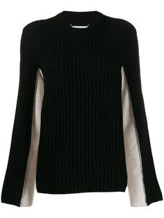 Maison Margiela двухцветный джемпер в рубчик