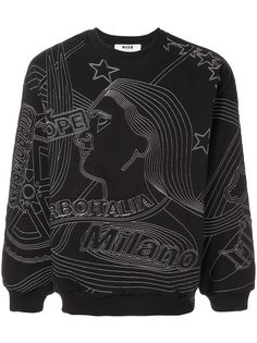 MSGM толстовка с вышивкой