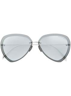 Alexander McQueen солнцезащитные очки Piercing Shield