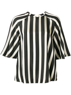 MSGM полосатая блузка с рукавами-реглан