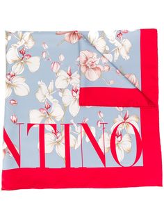 Valentino платок с цветочным принтом