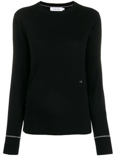 Calvin Klein трикотажный свитер с вышитым логотипом