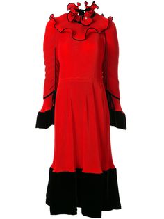Tory Burch платье с плиссировкой и оборками