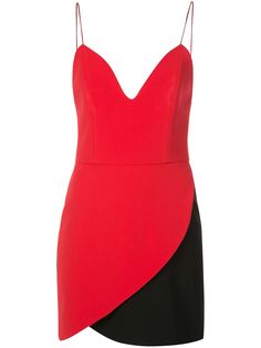 Alice+Olivia Amina two-tone slip dress