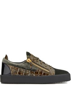 Giuseppe Zanotti кеды с тиснением под кожу крокодила