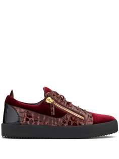 Giuseppe Zanotti кеды с тиснением под крокодила