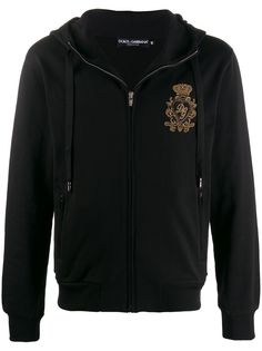 Dolce & Gabbana худи на молнии с вышивкой