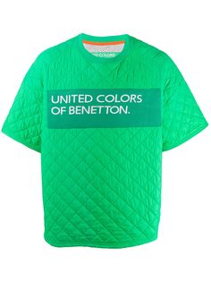 Benetton стеганая футболка с логотипом
