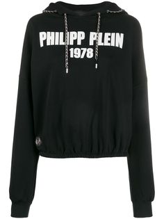 Philipp Plein худи со шнурком-цепочкой и логотипом