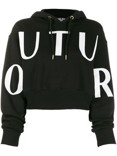 Versace Jeans Couture укороченное худи с логотипом