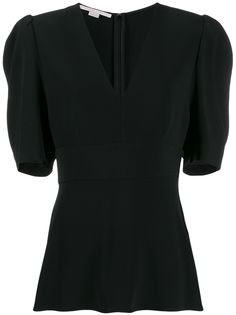 Stella McCartney блузка с пышными рукавами и V-образным вырезом
