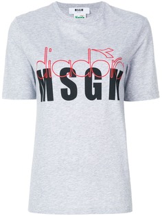 MSGM футболка с принтом слогана