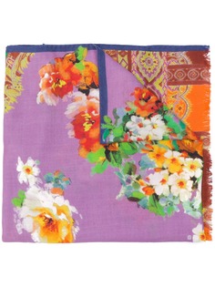 Etro шарф с цветочным принтом