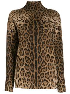 Dolce & Gabbana джемпер с леопардовым принтом