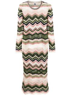M Missoni трикотажное платье с узором зигзаг