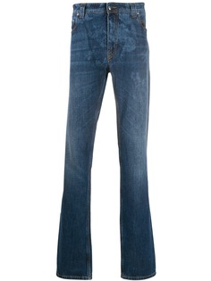 Etro джинсы широкого кроя с цветочным принтом