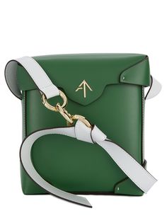 Manu Atelier каркасная сумка с металлическим логотипом