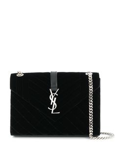 Saint Laurent сумка через плечо со вставками