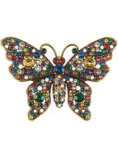 Gucci брошь в виде бабочки с кристаллами