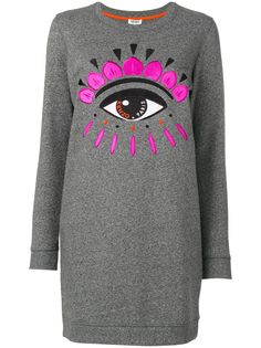 Kenzo трикотажное платье Eyes