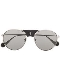 Moncler Eyewear солнцезащитные очки-авиаторы в массивной оправе