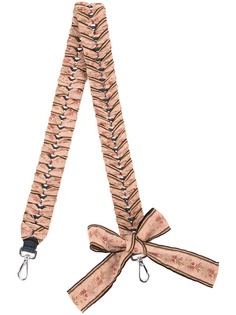 Fendi брелок с бантом и цветочным узором