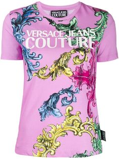 Versace Jeans Couture футболка с принтом Baroque и логотипом