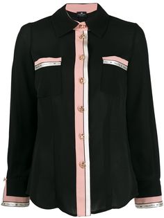 Elisabetta Franchi рубашка с контрастной отделкой