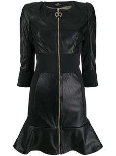 Elisabetta Franchi платье из искусственной кожи на молнии