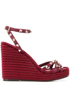 Valentino босоножки Valentino Garavani Rockstud на танкетке