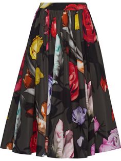 Prada юбка миди с цветочным принтом