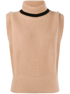 Cashmere In Love жилет Jade в рубчик с высоким воротником