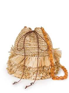 Carolina Santo Domingo плетеная сумка-мешок с бахромой