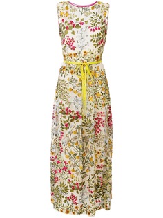 Red Valentino длинное платье с цветочным принтом