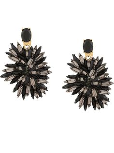 Oscar de la Renta серьги цветного дизайна с кристаллами
