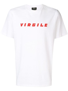 A.P.C. футболка с принтом Virgile