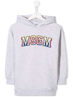 Msgm Kids printed logo hoodie