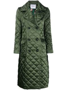 Ainea diamond quilt double-breasted coat